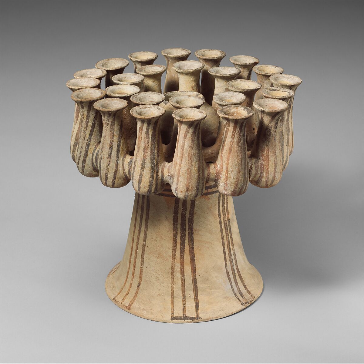 Terracotta kernos (vase for multiple offerings), Terracotta, Cycladic 