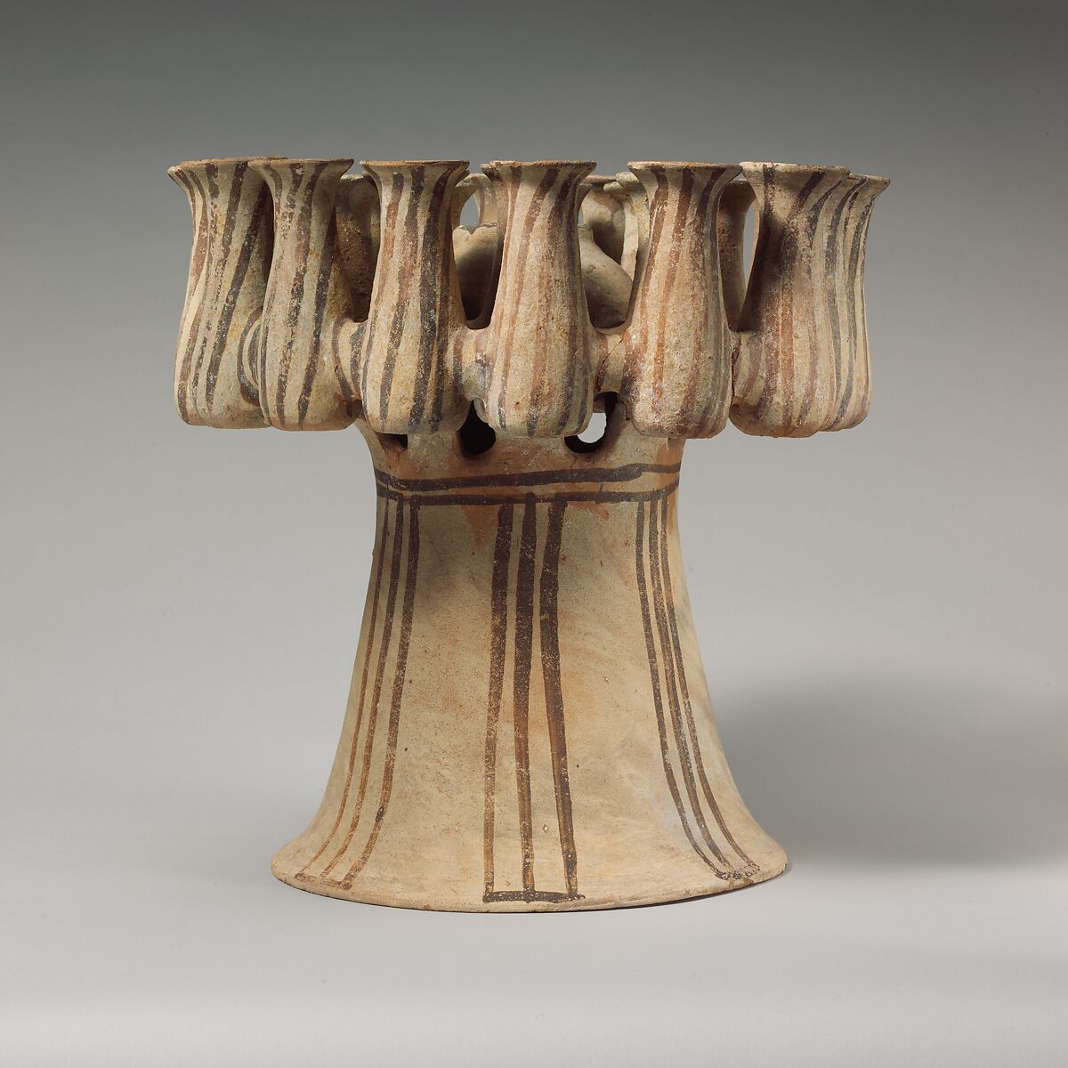 Terracotta kernos (vase for multiple offerings), Terracotta, Cycladic