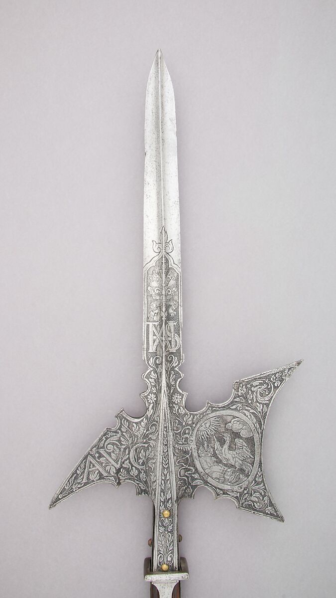 Halberd, Steel, wood, brass, Austrian