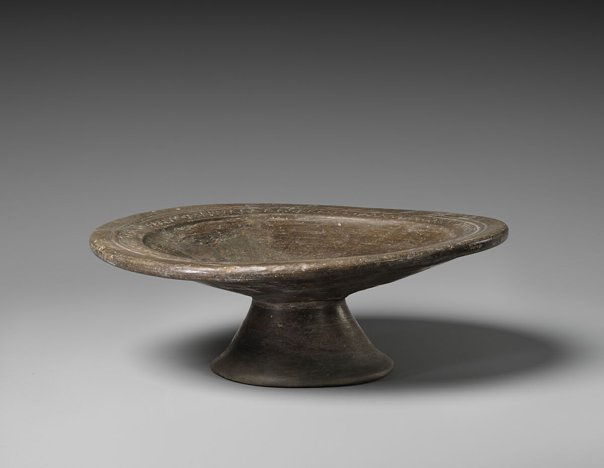 Terracotta footed dish, Terracotta, Lydian 