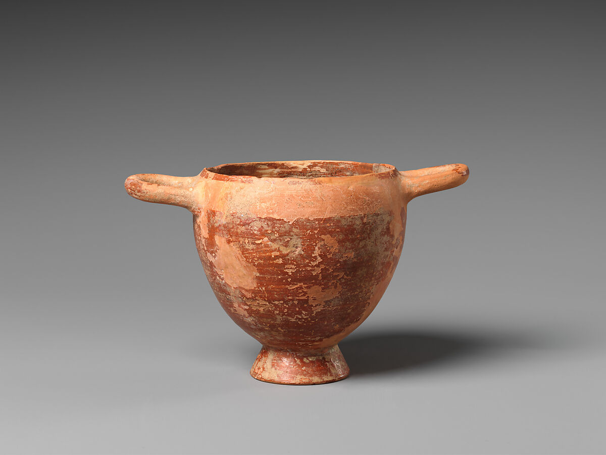 Terracotta skyphos (drinking cup), Terracotta, Lydian 