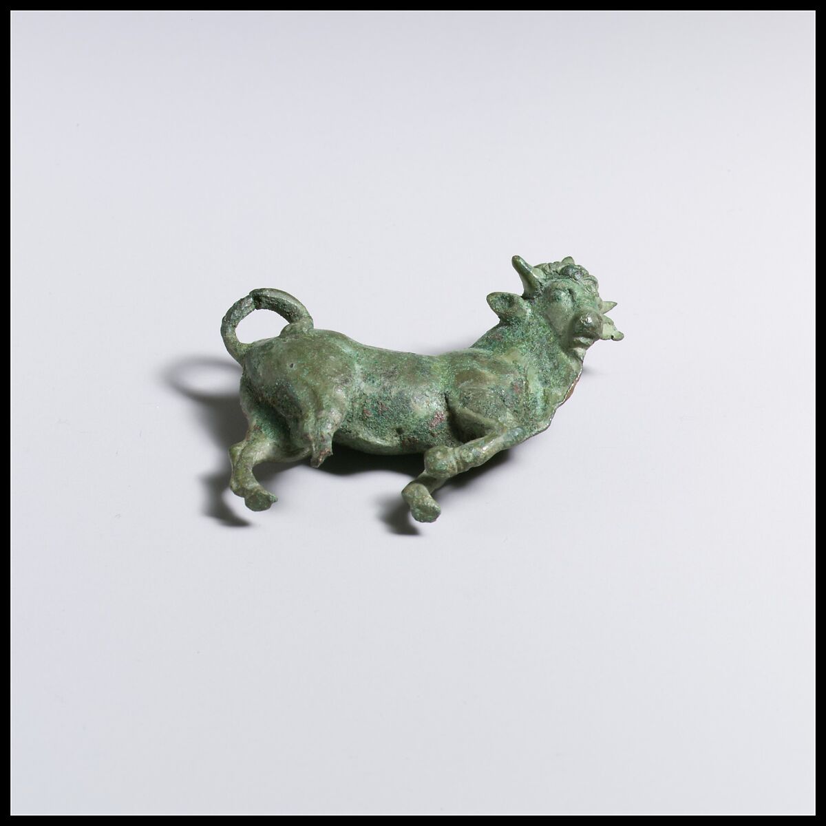Bronze statuette of a bull, Bronze, Roman