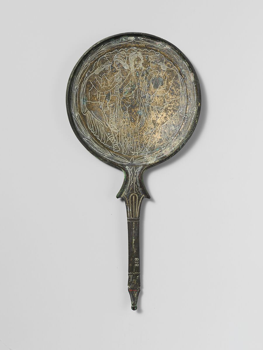 Bronze mirror, Bronze, Etruscan 