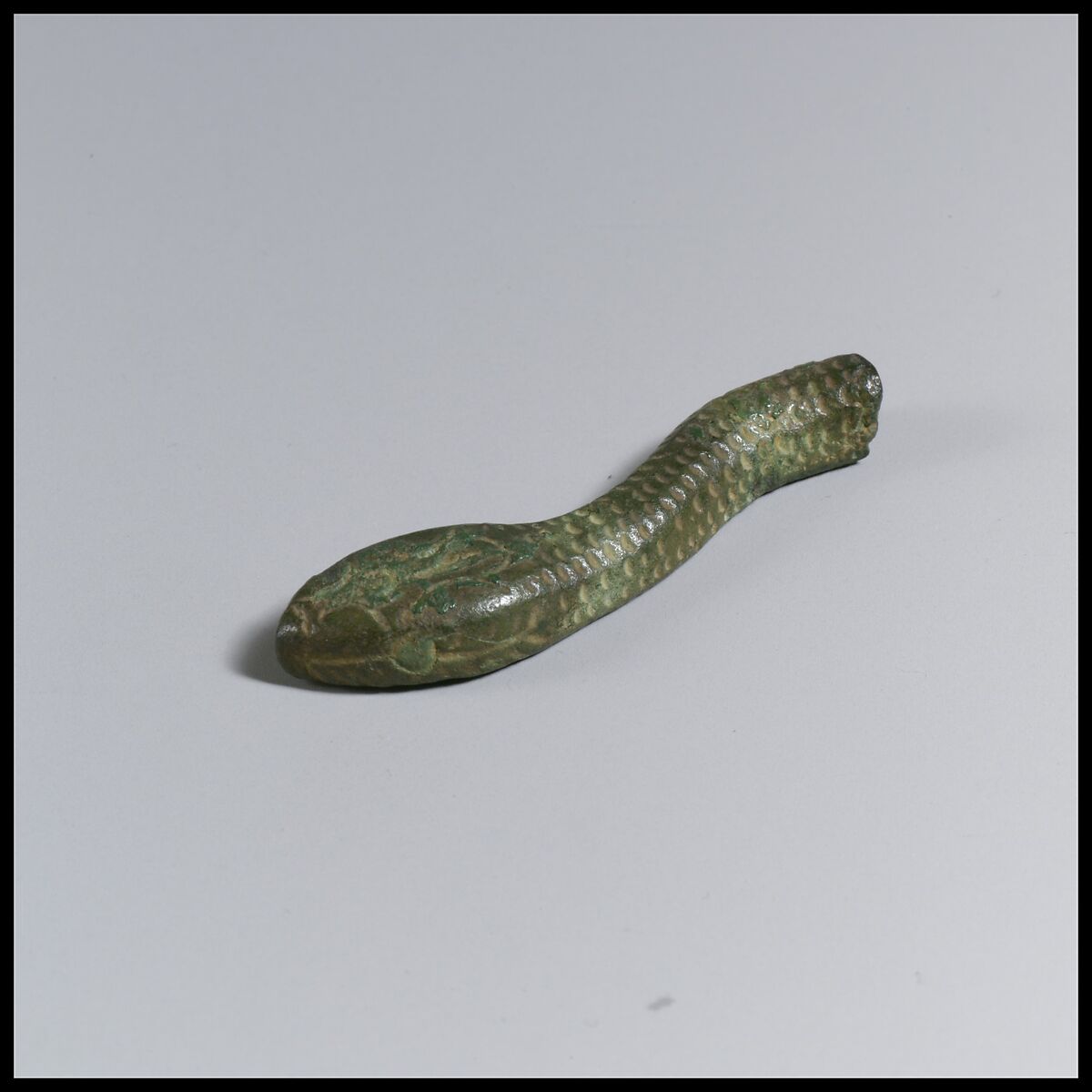 Statuette of a snake, Bronze, Roman 