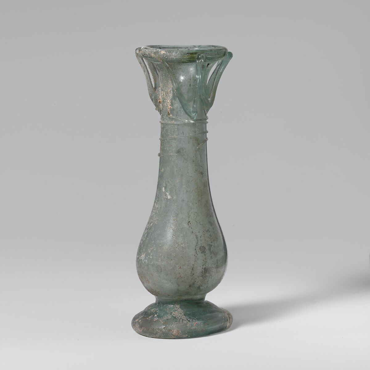 Glass cosmetic flask (kohl tube), Glass, Roman 