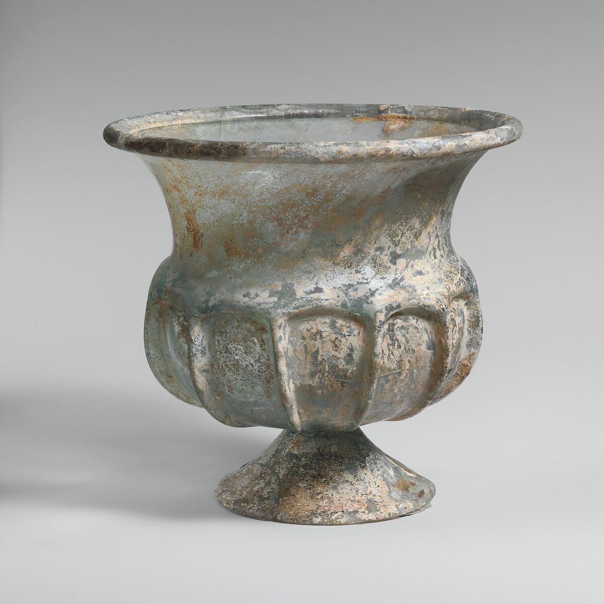 Glass cup with splayed foot, Glass, Roman 