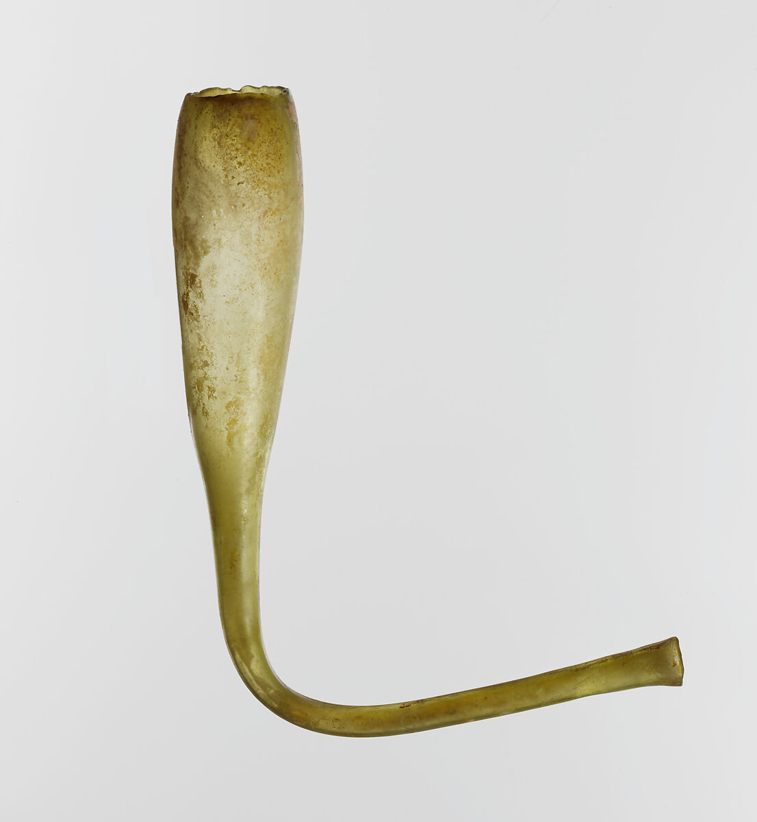 Glass horn-shaped vessel, Glass, Roman 