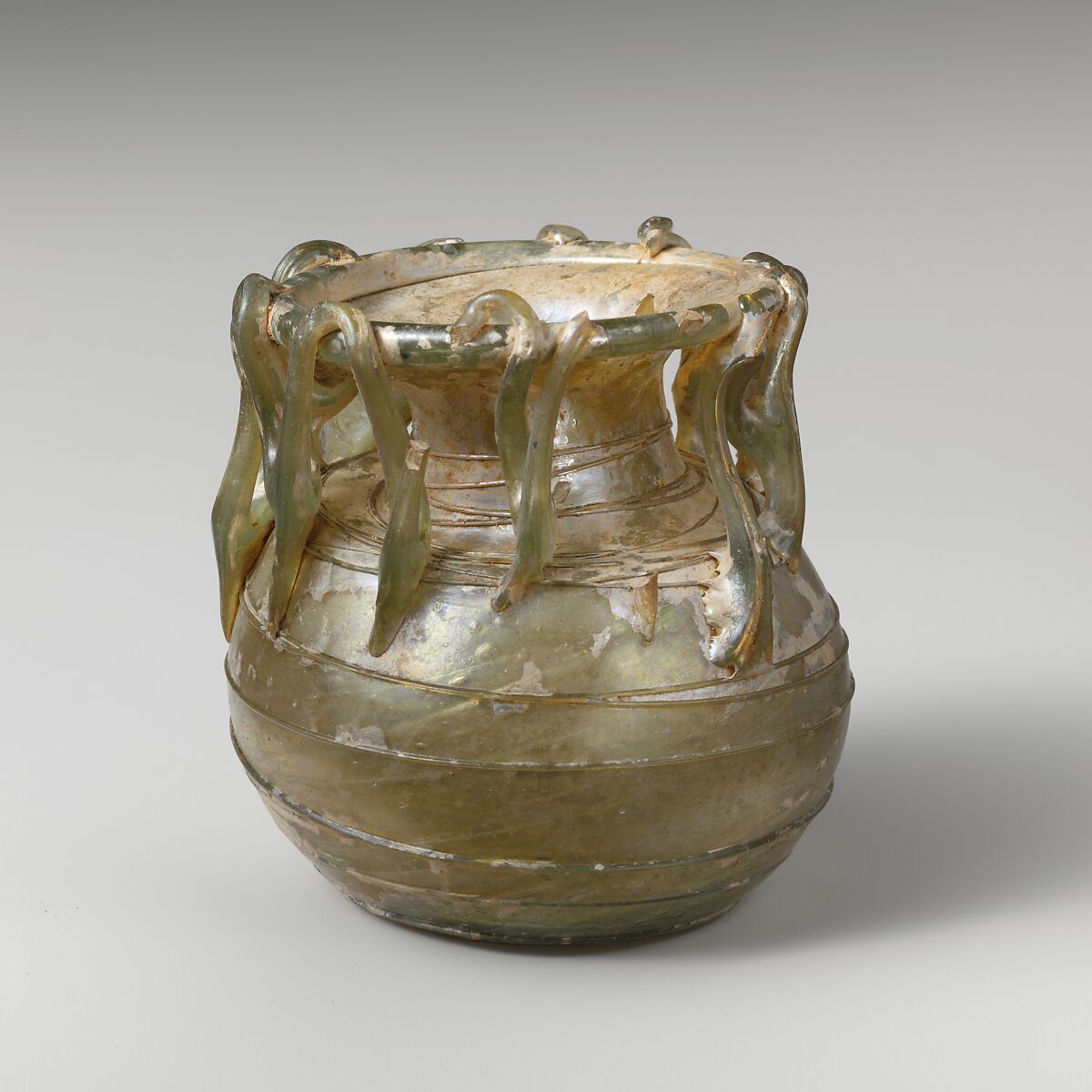 Glass jar, Glass, Roman, Palestinian 