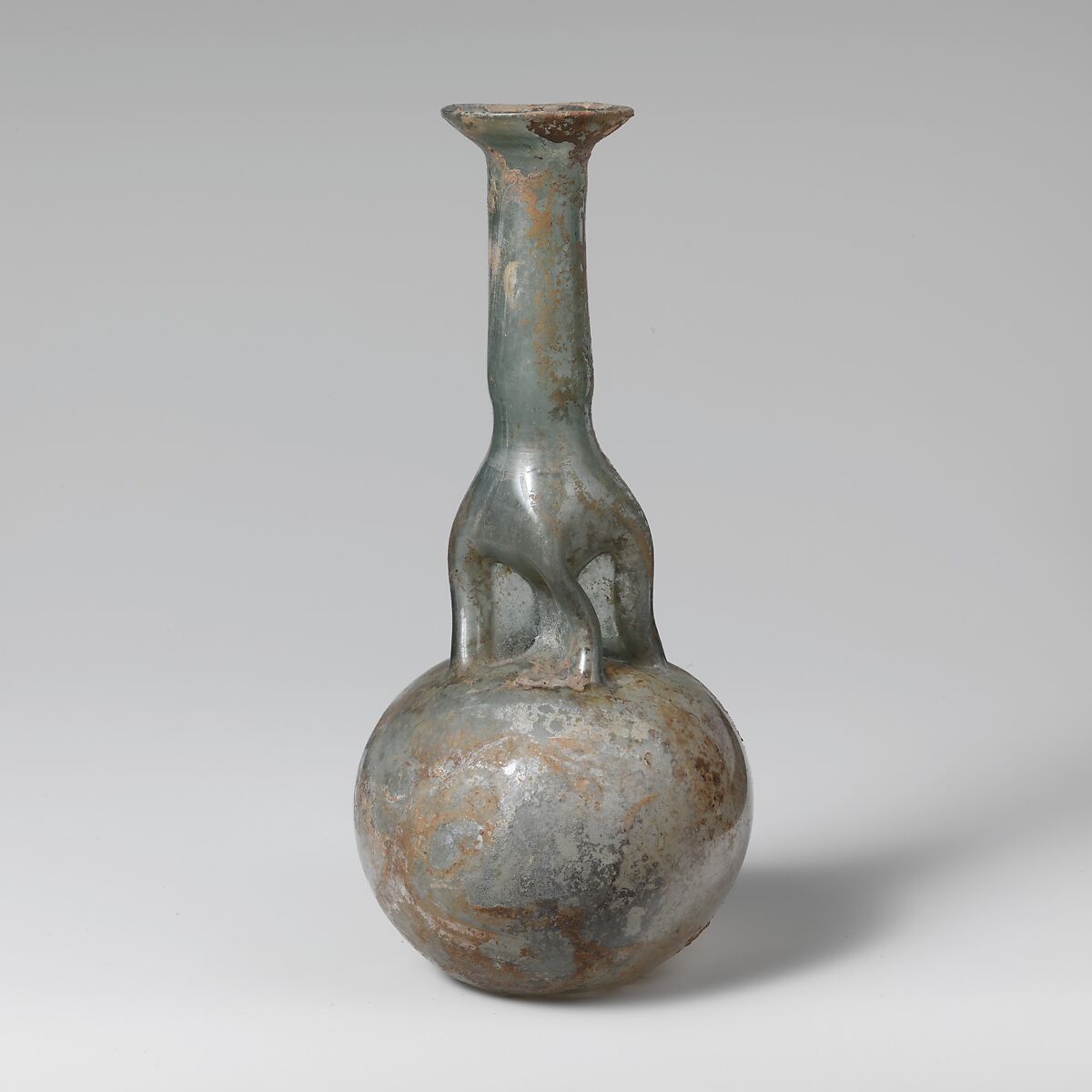 Glass bottle, Glass, Roman 