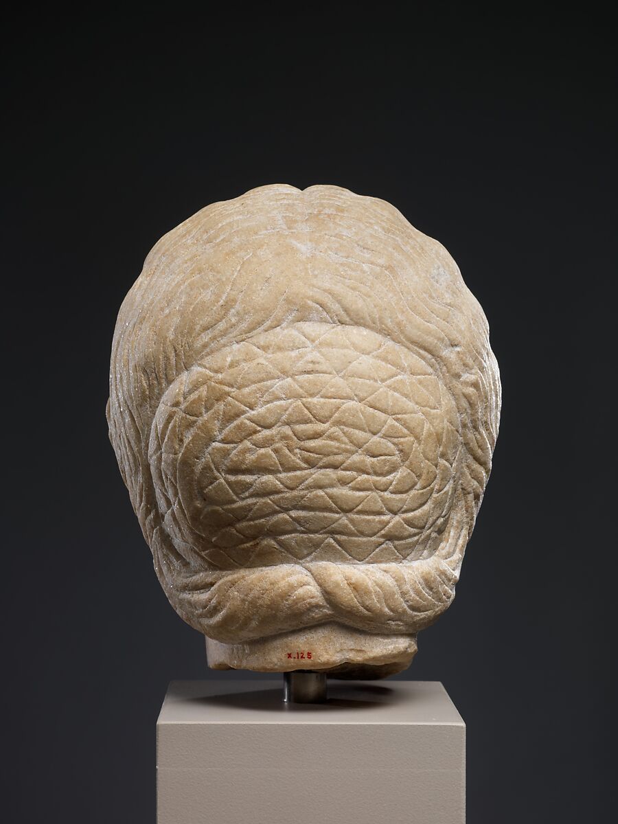 Marble portrait head of a woman, Marble, Roman