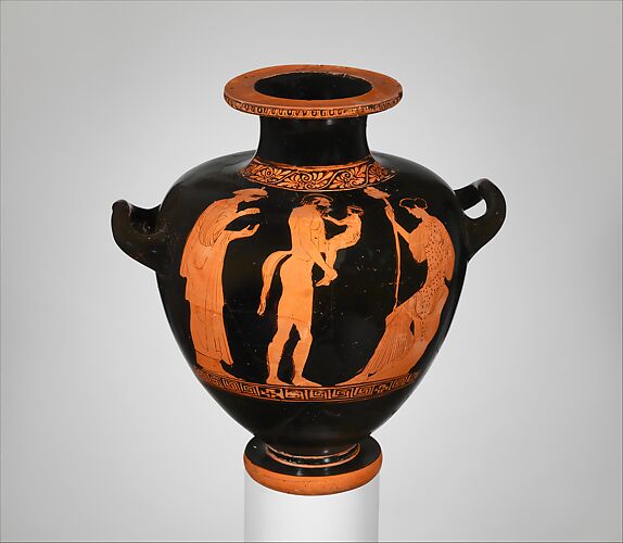 Terracotta hydria: kalpis (water jar)