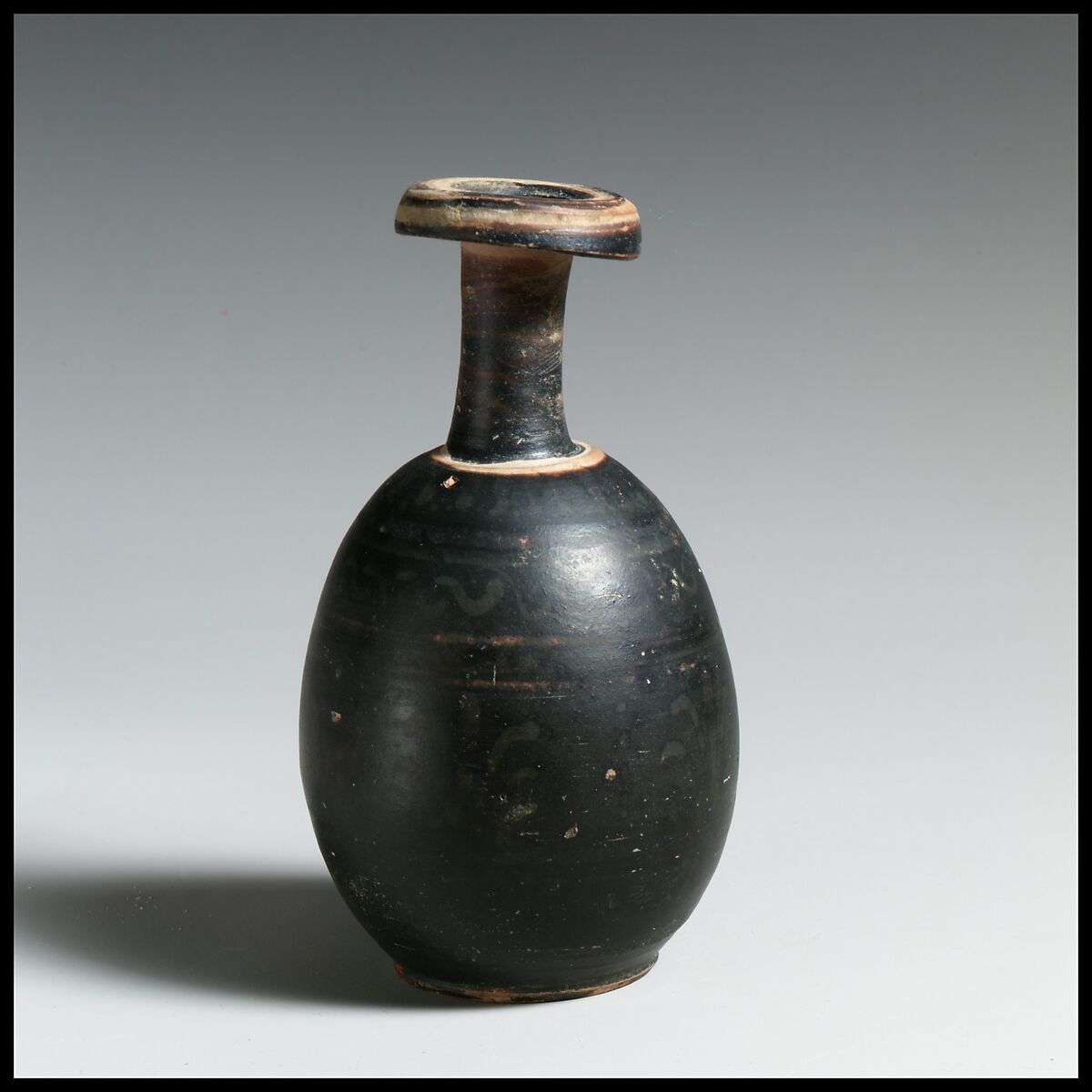 Bottle, Terracotta, Greek, South Italian, Campanian 