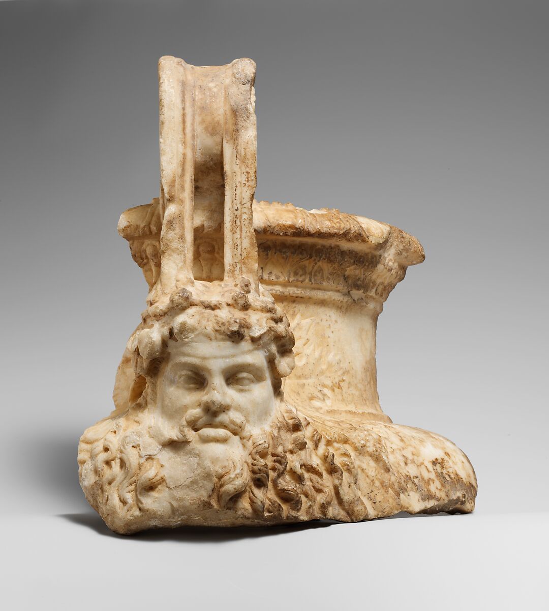 Marble fragment of a volute krater, Marble, Roman