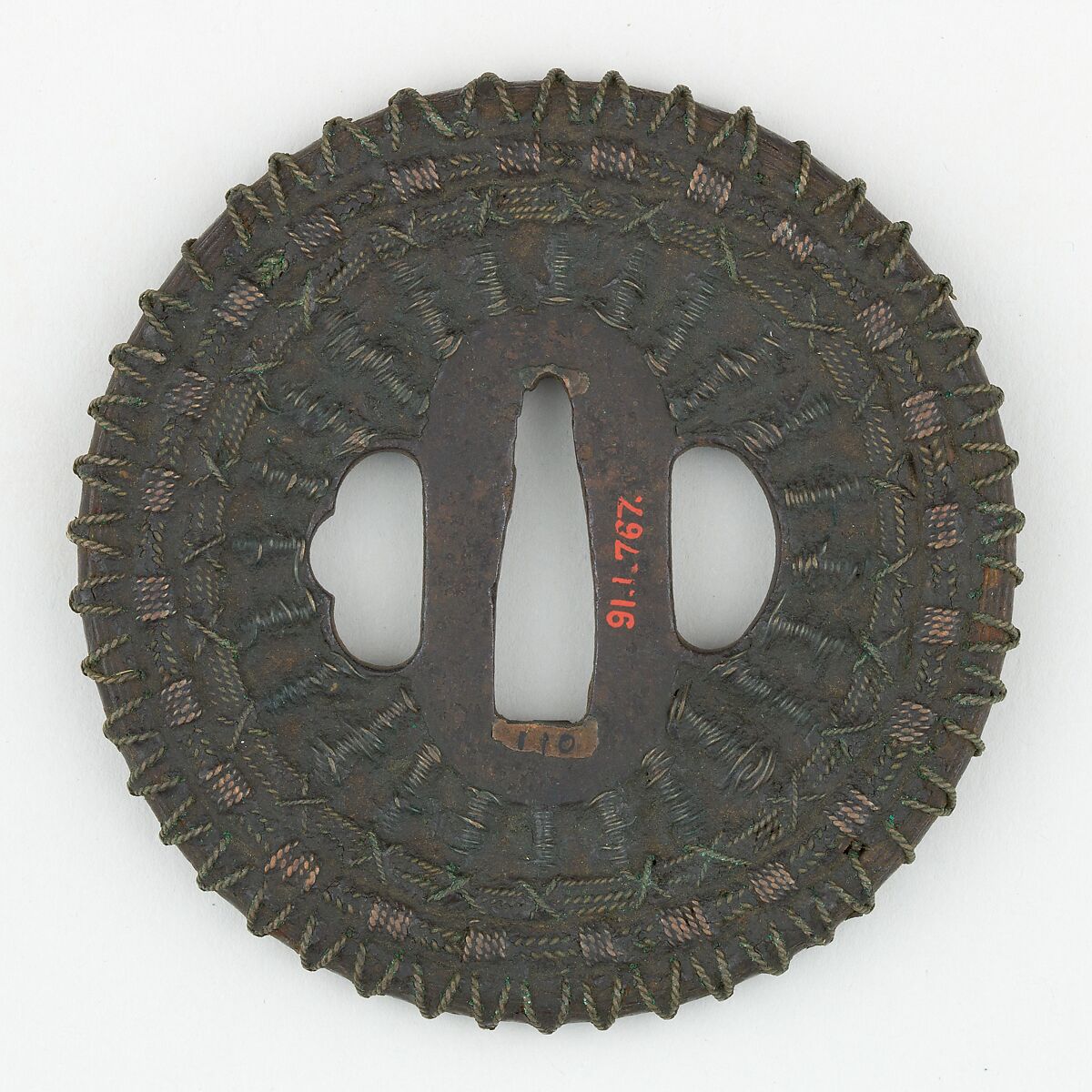 Sword Guard (<i>Tsuba</i>) in Shingen Design (信玄鐔), Iron, copper, Japanese