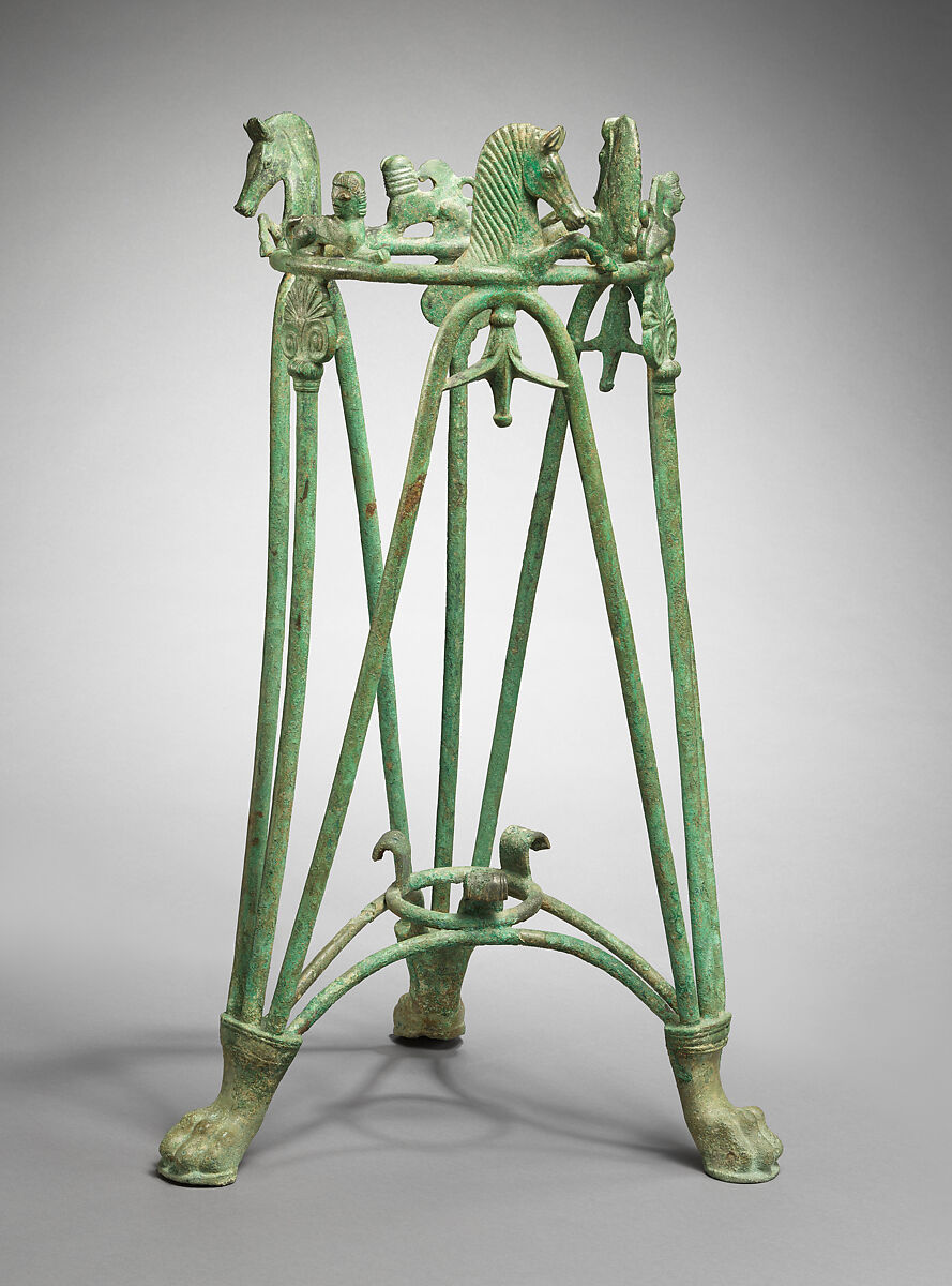 Bronze rod tripod stand, Bronze, Greek