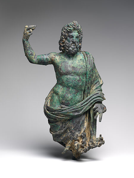 Bronze statuette of Jupiter, Bronze, Roman 
