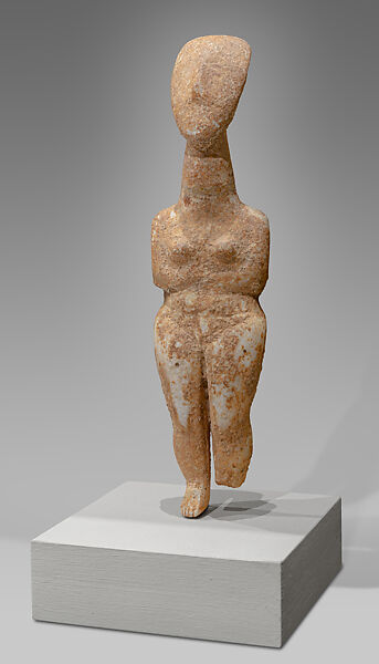 Attributed to the Bastis Master, Marble female figure, Cycladic, Early  Cycladic II