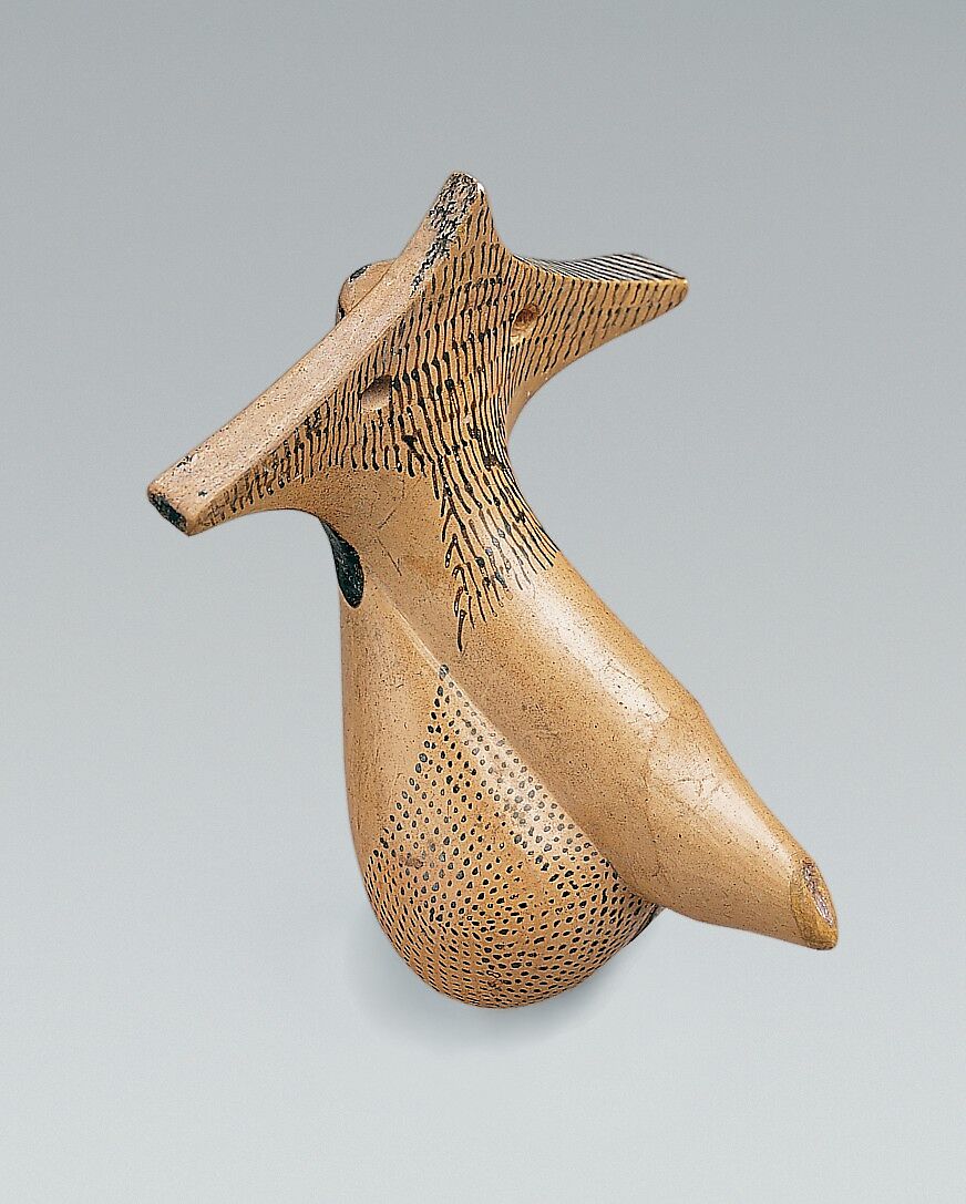 Terracotta vase in the form of a phallus, Terracotta, Greek