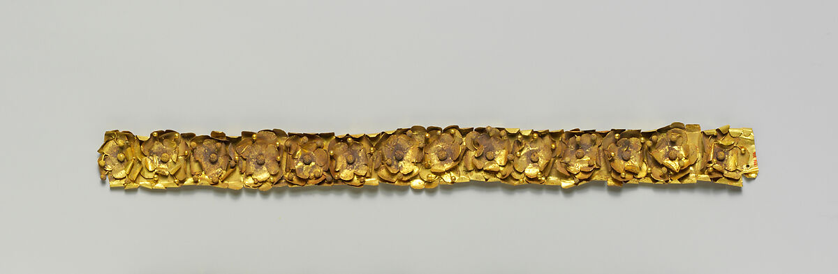 Gold diadem, Gold, Greek, South Italian or Etruscan 
