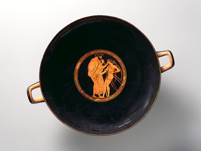 Two fragments of a terracotta kylix, join 1979.11.9; 1980.304; 1988.11.5; 1989.43; 1990.170; 1995.540