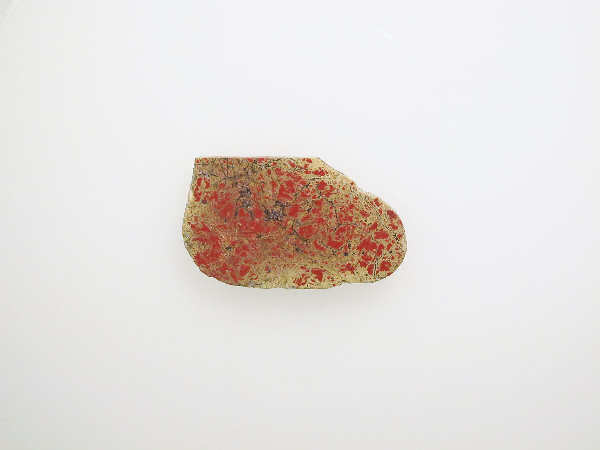 Glass monochrome inlay fragment, Glass, Roman