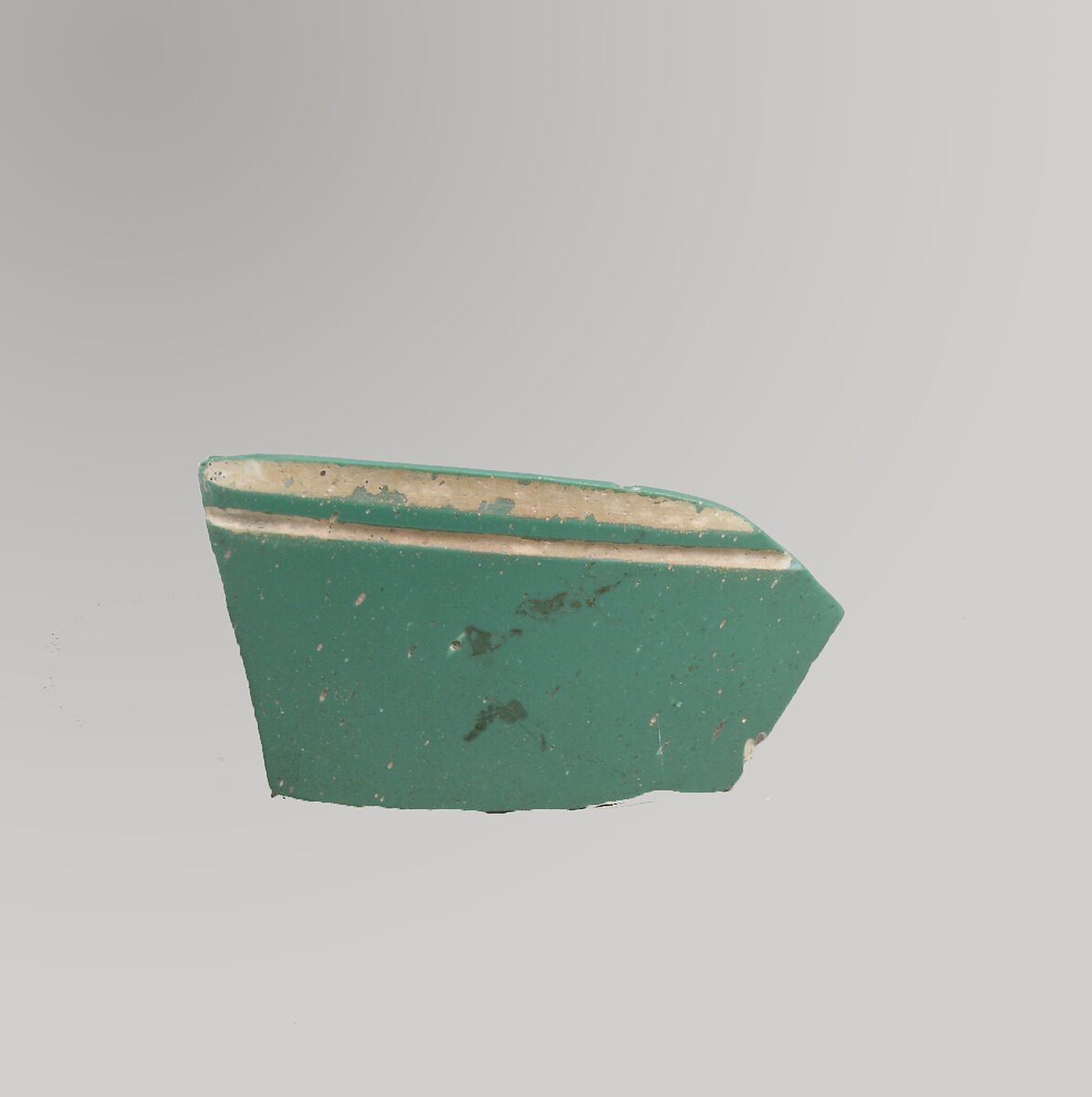 Glass monochrome bowl fragment, Glass, Roman 