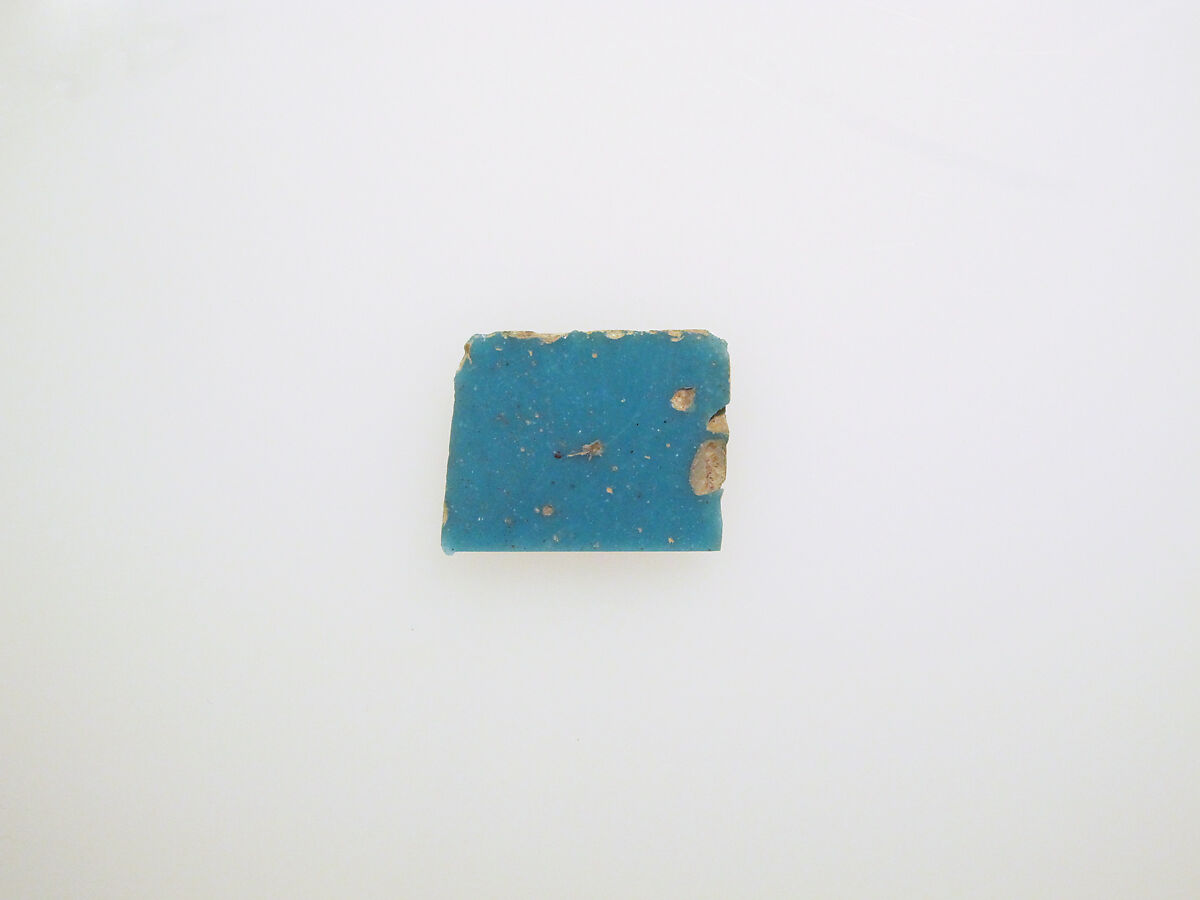 Glass monochrome inlay fragment, Glass, Roman