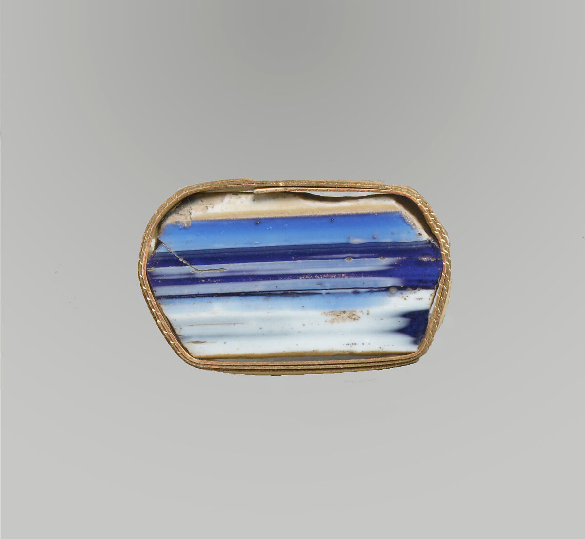 Glass mosaic inlay fragment, Glass, Roman 