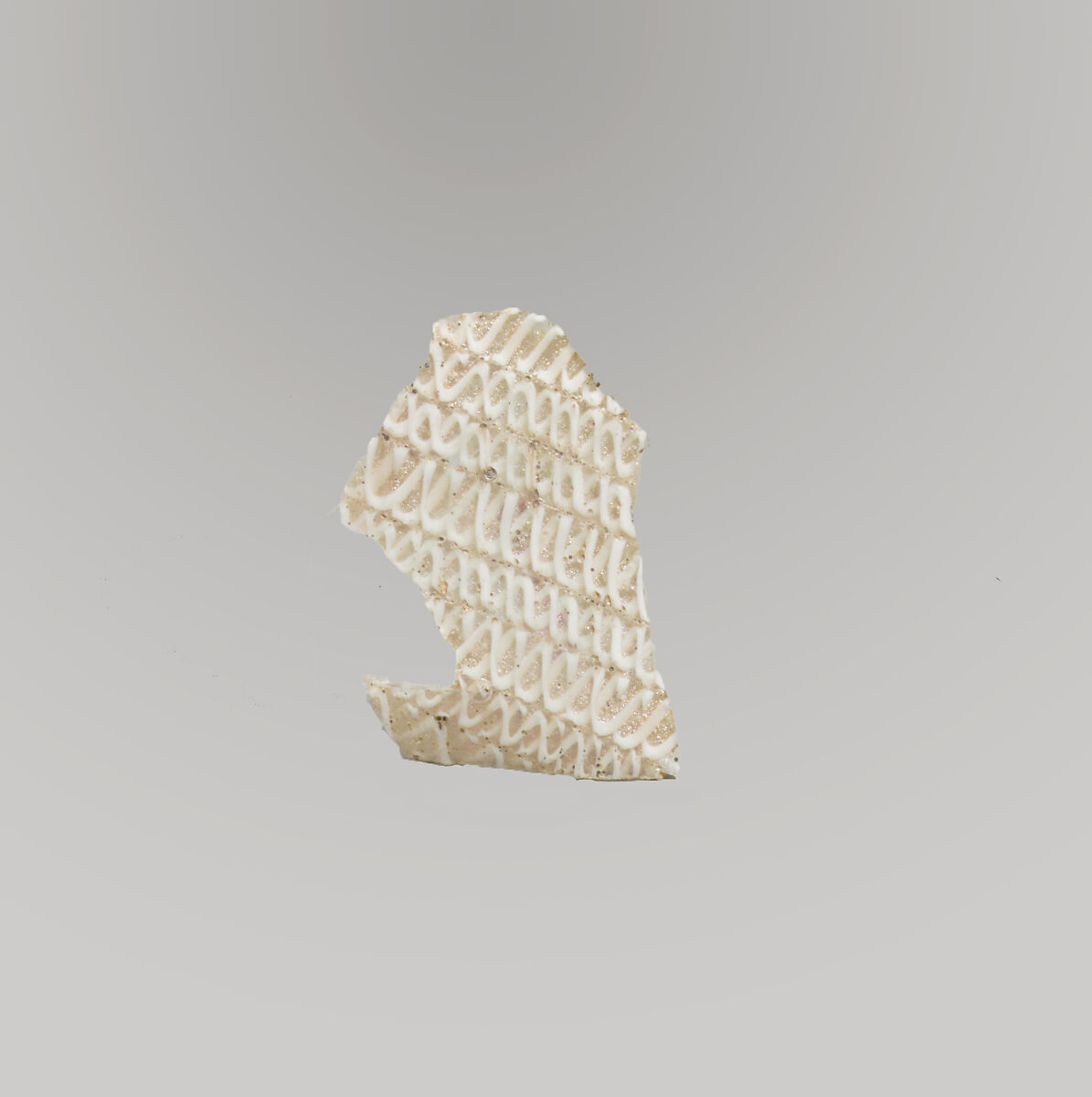 Glass network mosaic fragment, Glass, Roman 