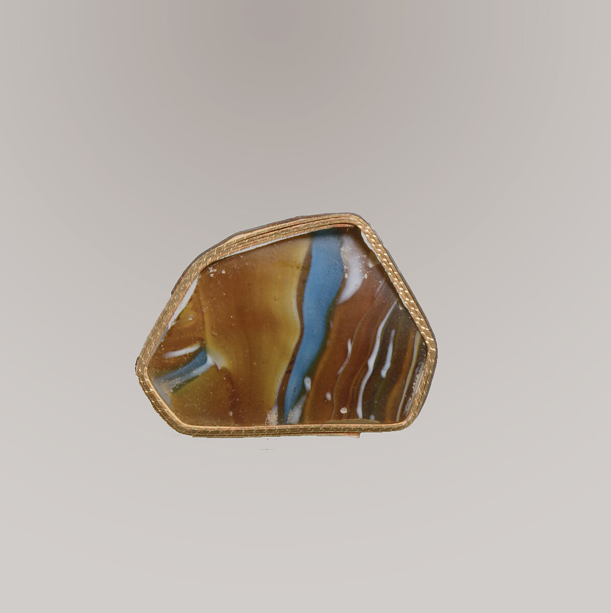 Glass mosaic bowl fragment, Glass, Roman 