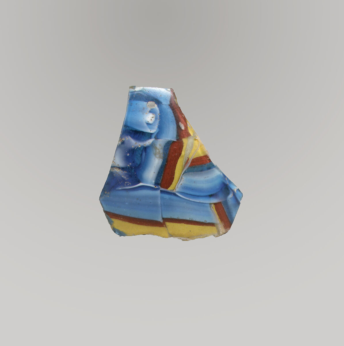 Glass mosaic bowl fragment, Glass, Roman 