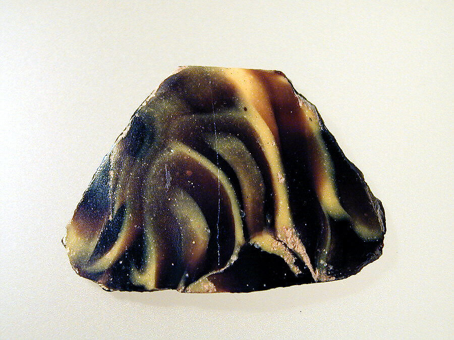 Glass mosaic bowl fragment, Glass, Roman 