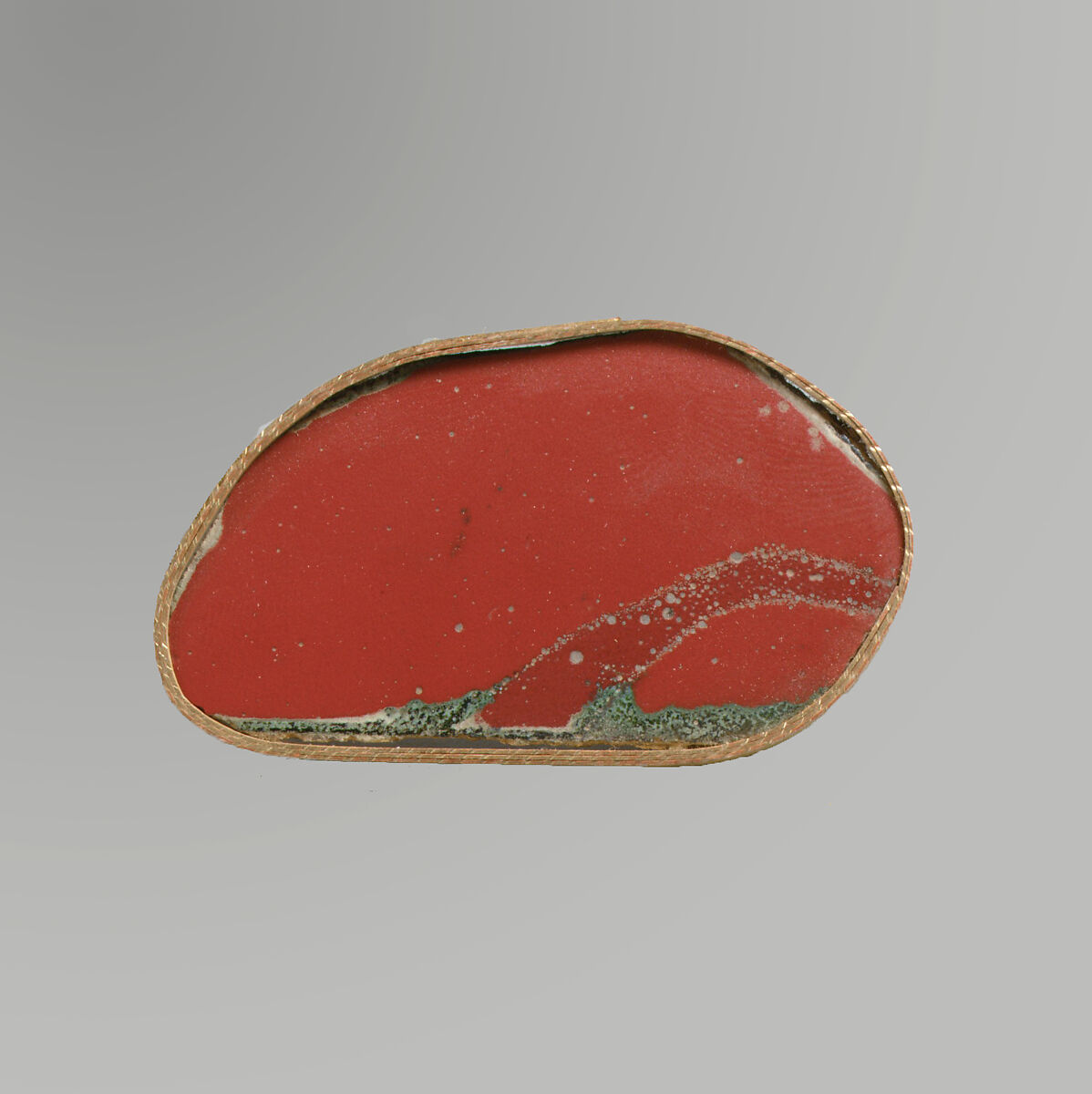 Glass monochrome inlay fragment, Glass, Roman 