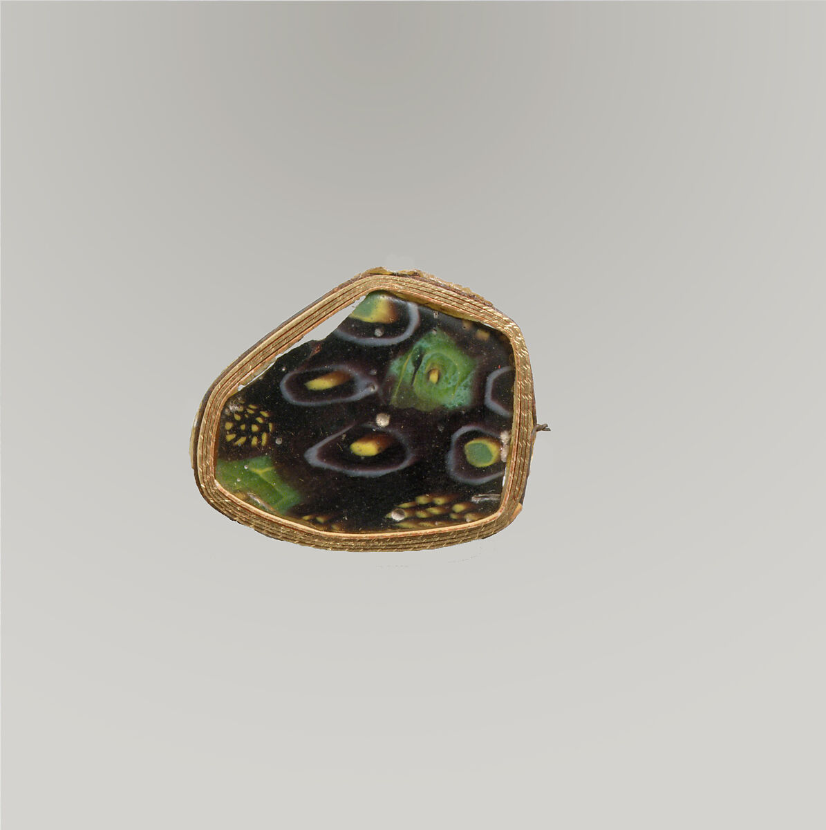 Glass mosaic fragment, Glass, Roman 