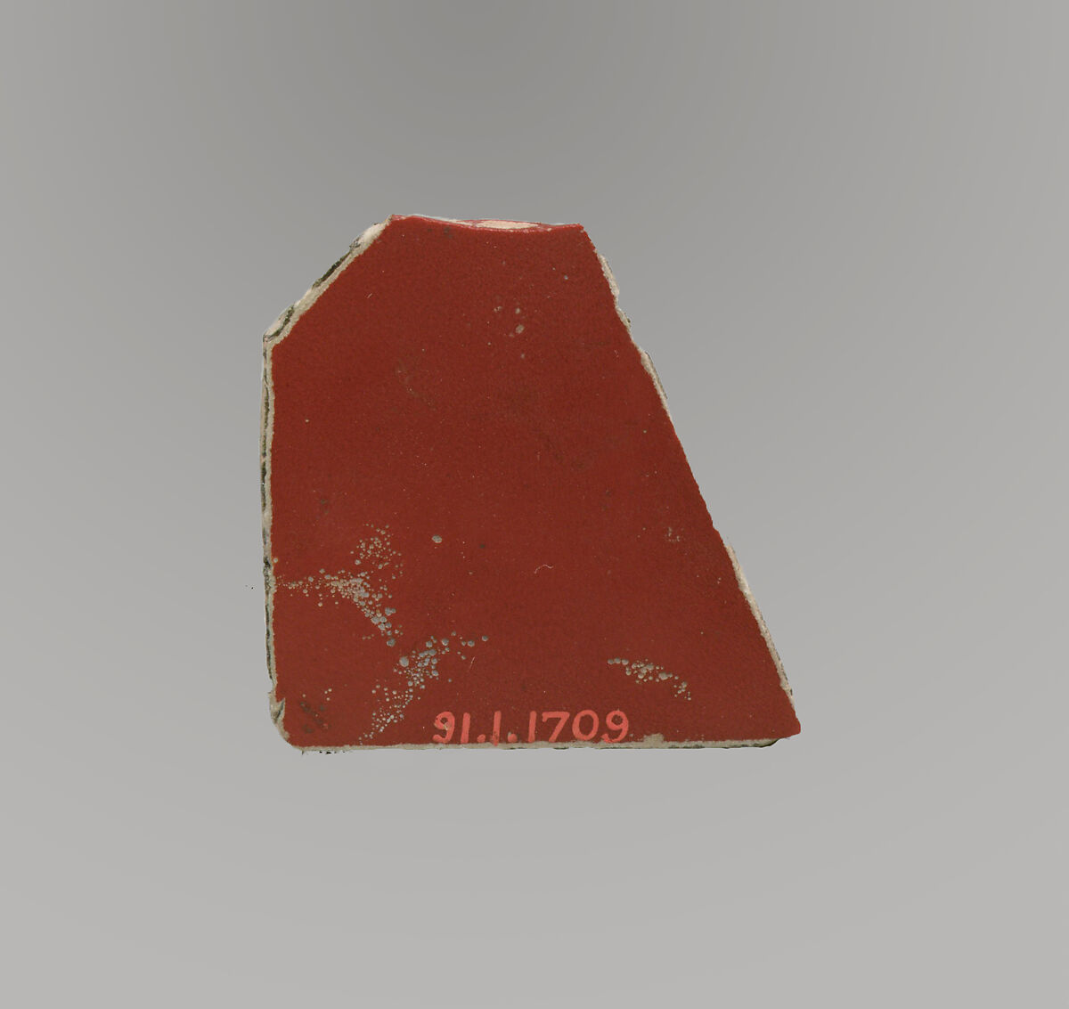 Glass monochrome inlay fragment, Glass, Roman