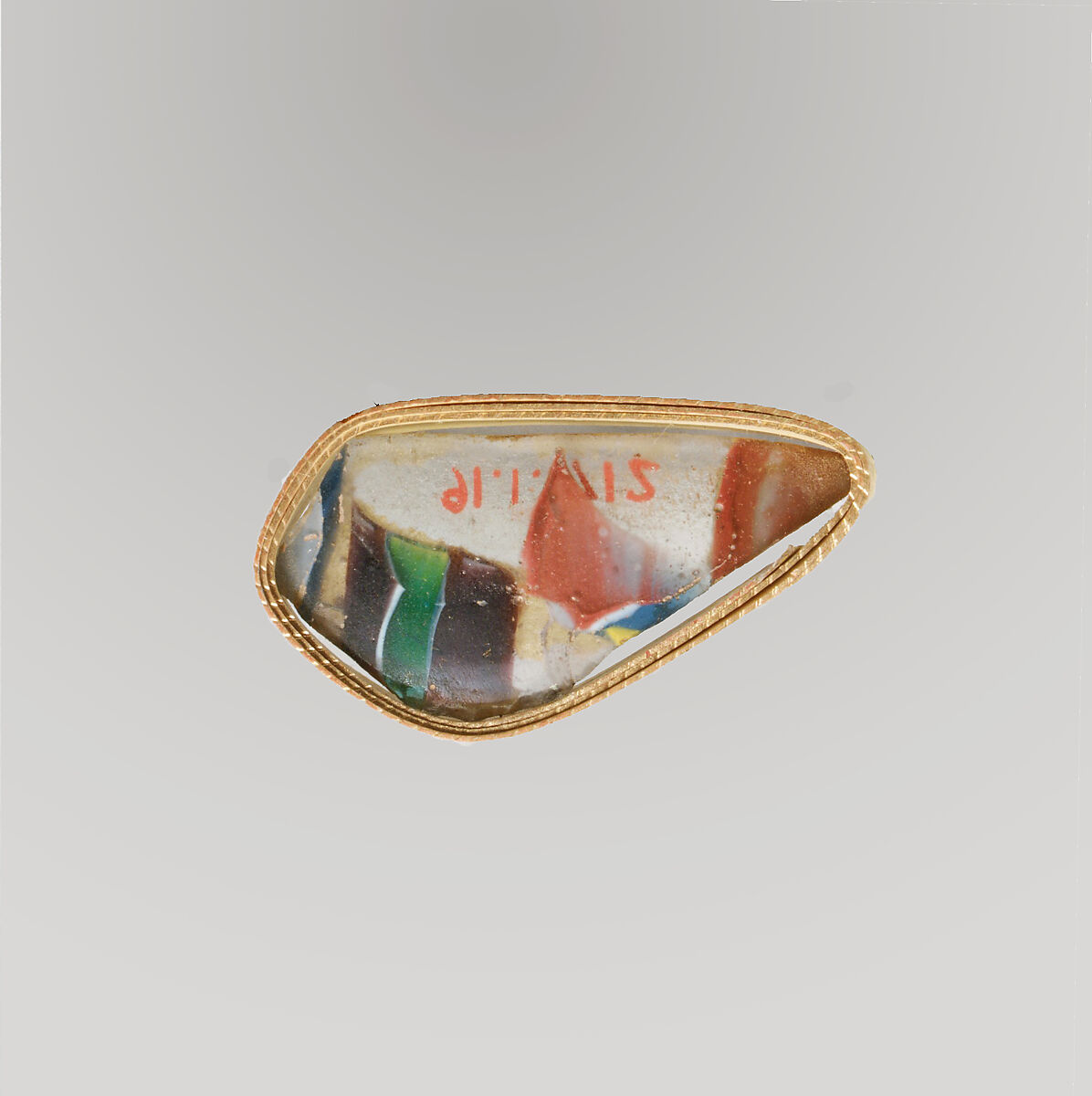 Glass mosaic bowl fragment, Glass, Roman 