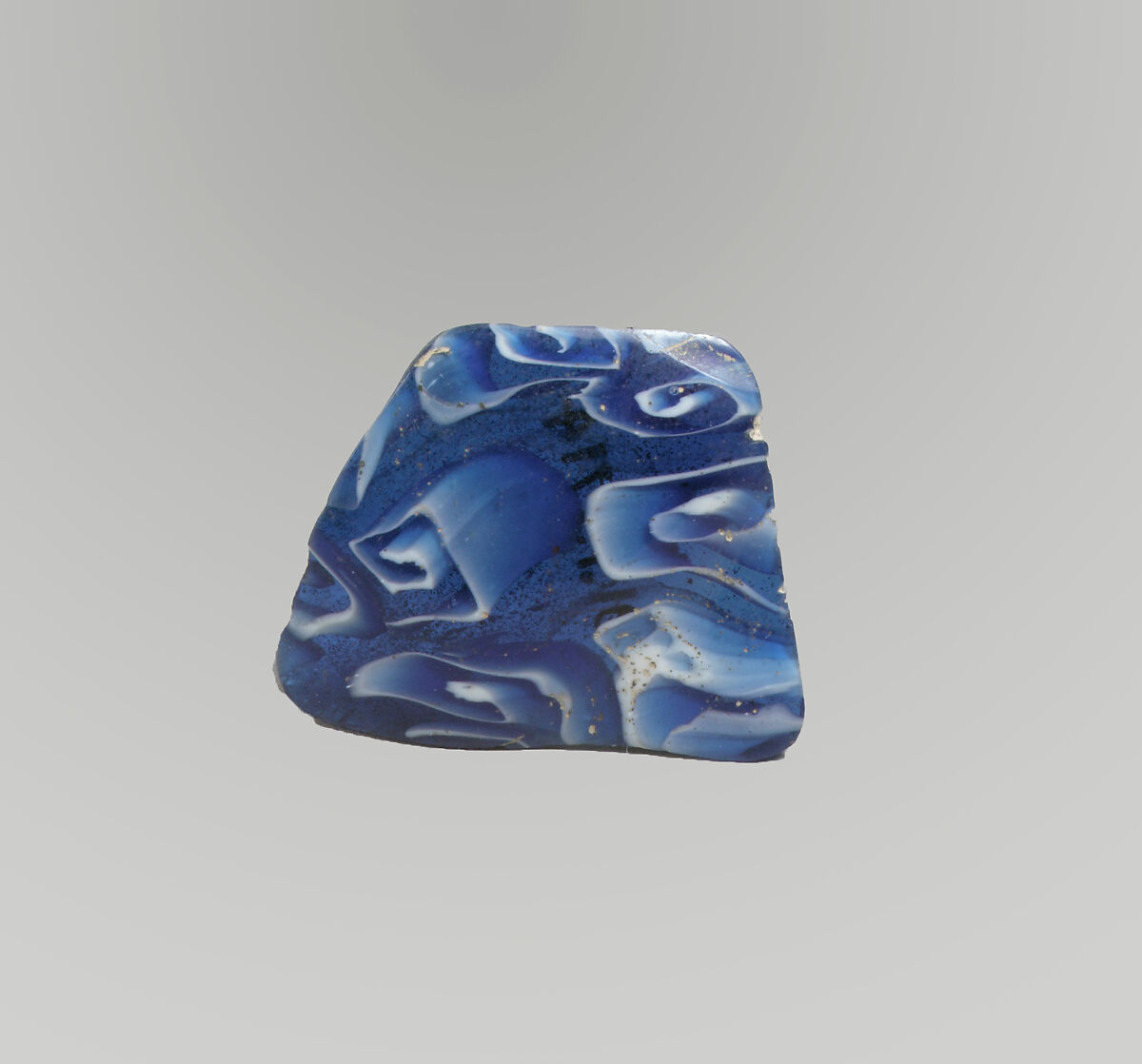 Glass mosaic bowl fragment, Glass, Roman 