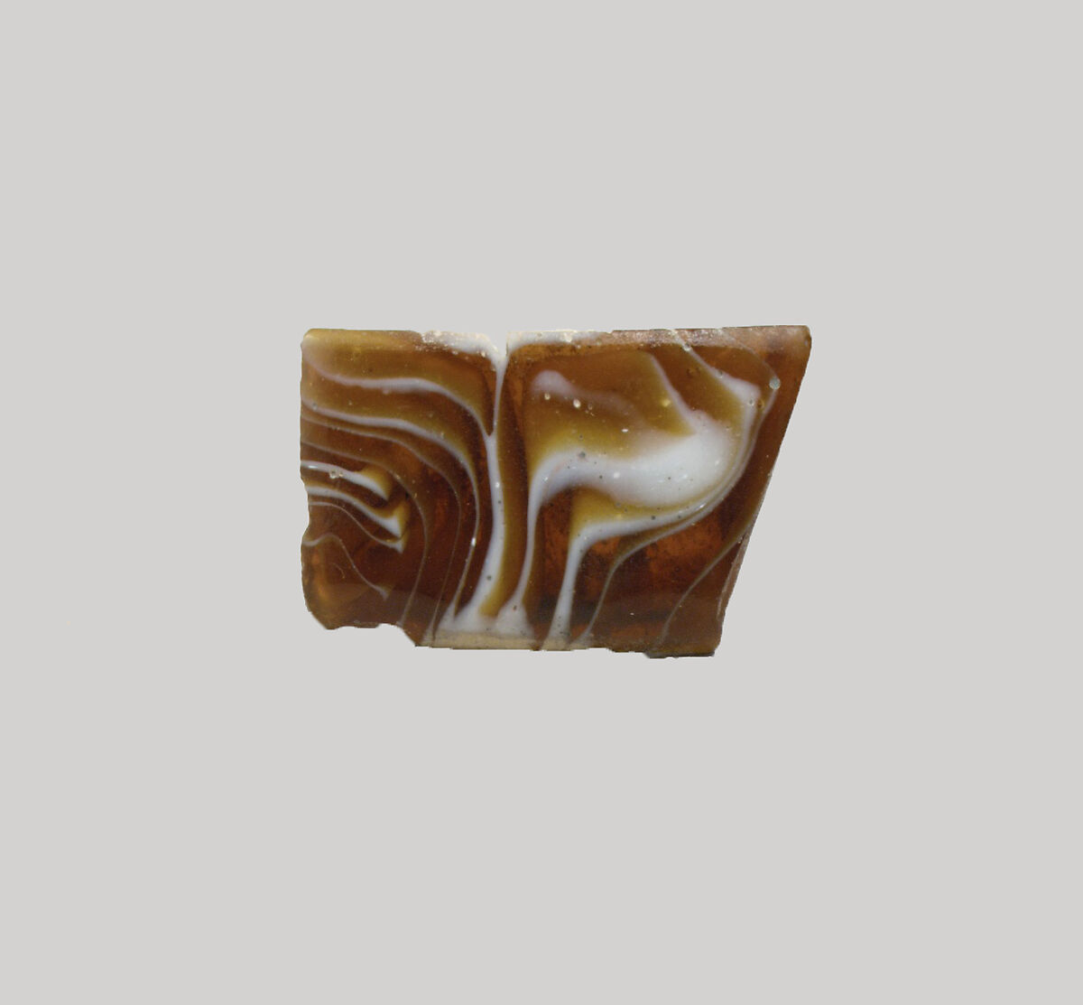 Glass mosaic fragment, Glass, Roman 