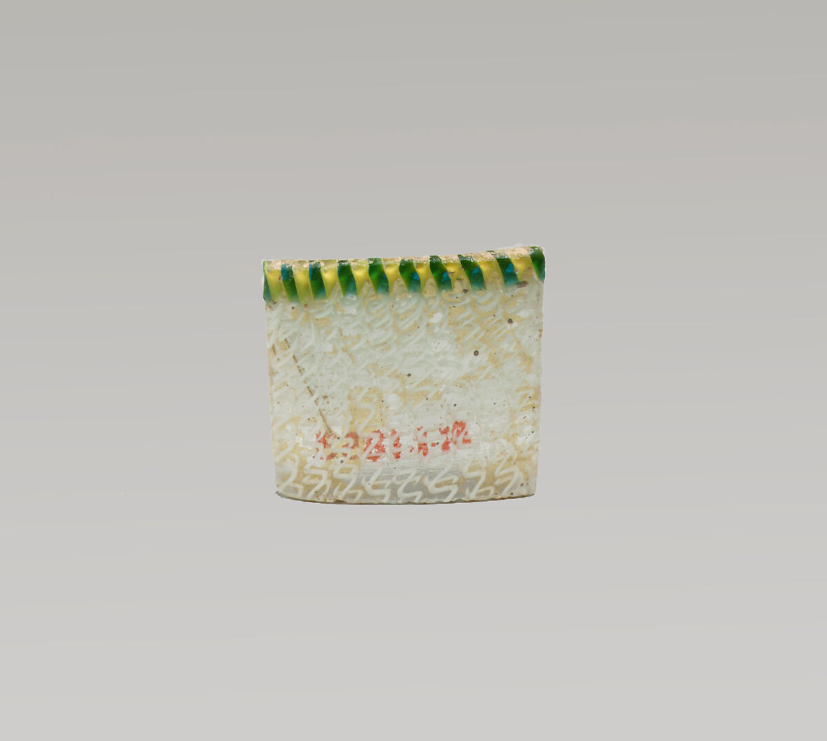 Glass network mosaic fragment, Glass, Roman 