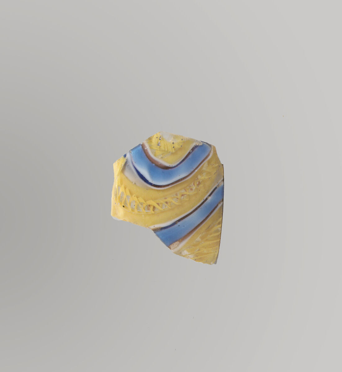 Glass mosaic bowl fragment, Glass, Roman 
