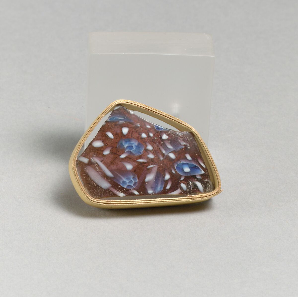 Glass mosaic bowl fragment, Glass, Roman