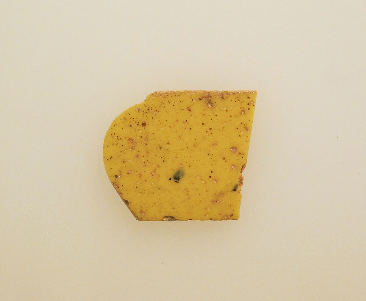 Glass mosaic inlay fragment, Glass, Roman 