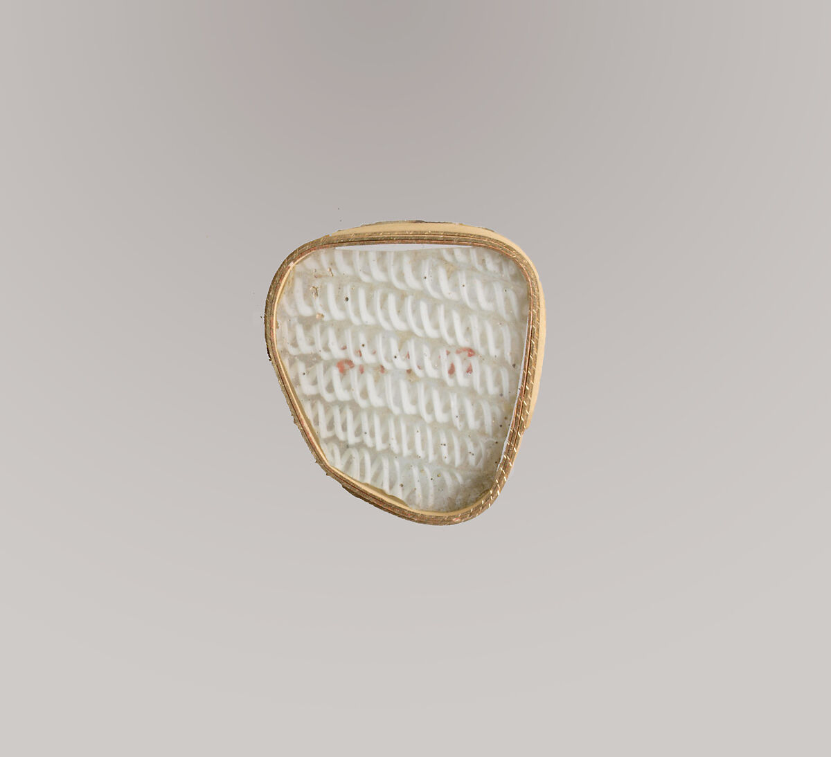 Glass network mosaic fragment, Glass, Roman 