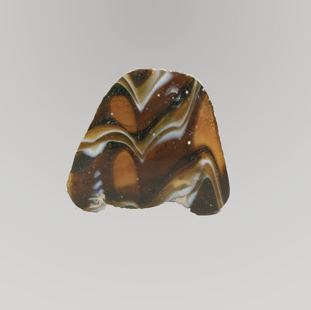 Glass mosaic bowl fragment, Glass, Roman 