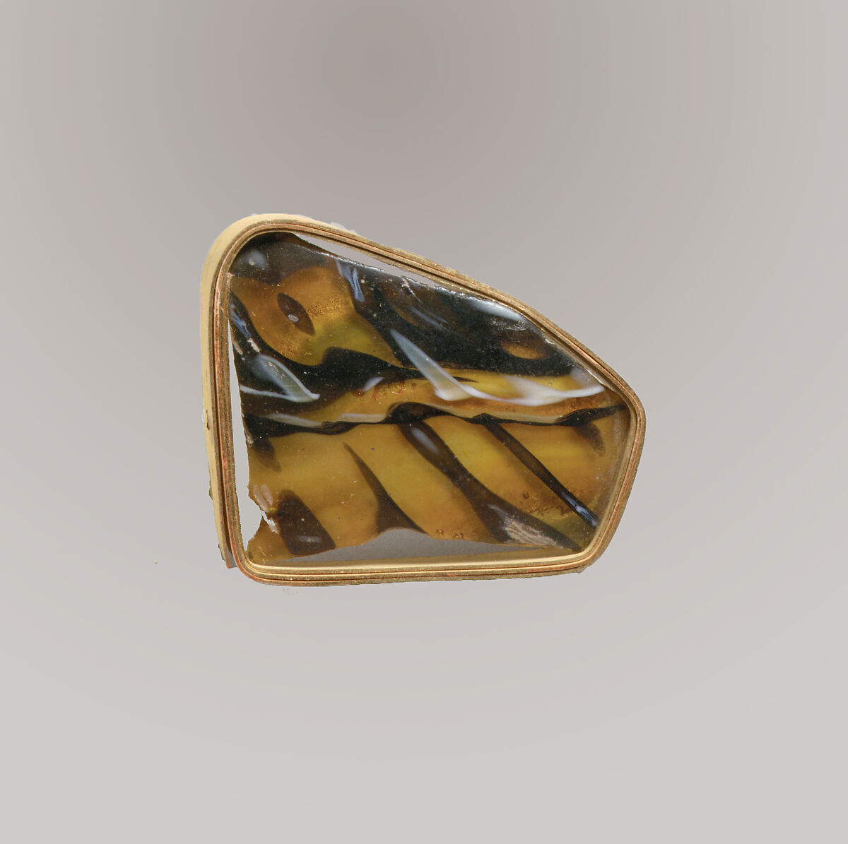 Glass mosaic bowl fragment, Glass, Roman 