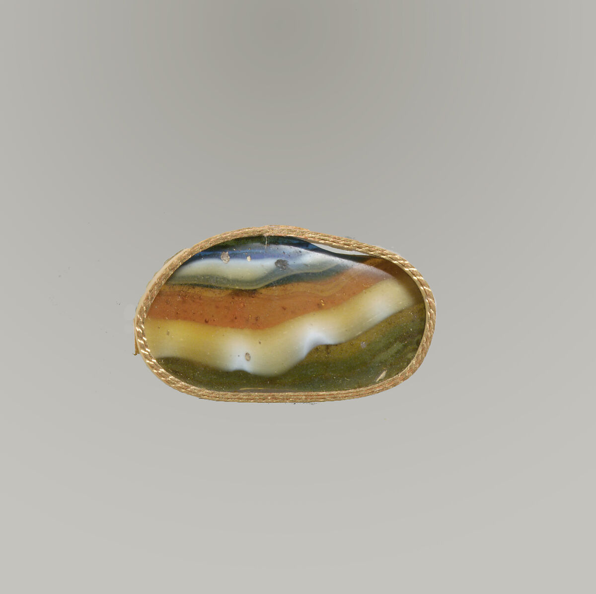 Glass mosaic bowl fragment, Glass, Roman 