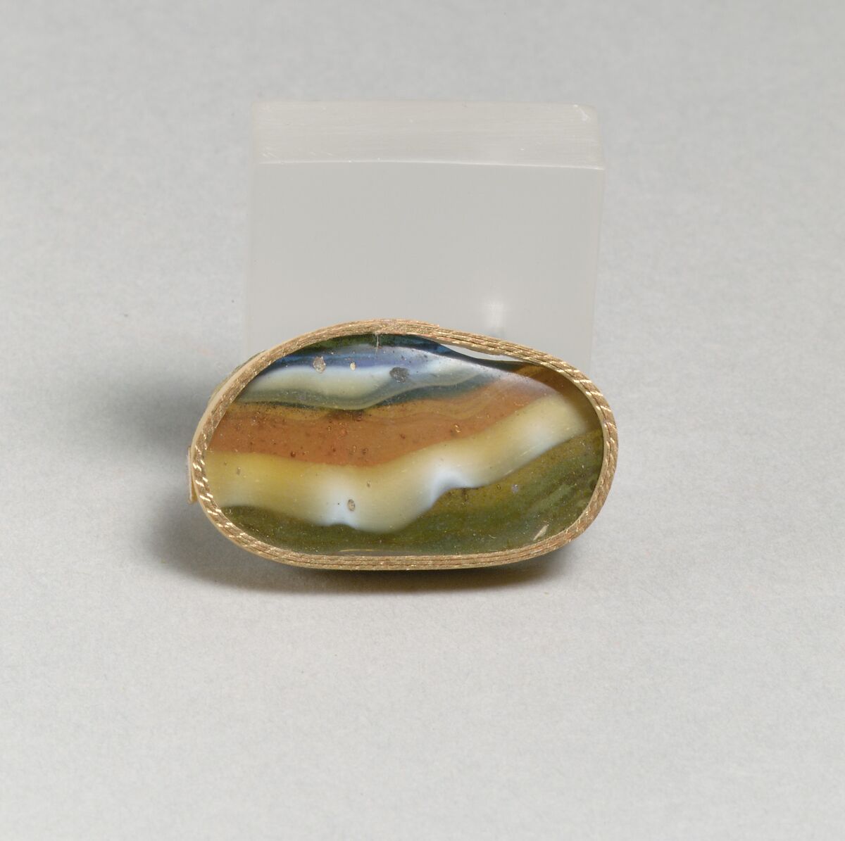 Glass mosaic bowl fragment, Glass, Roman