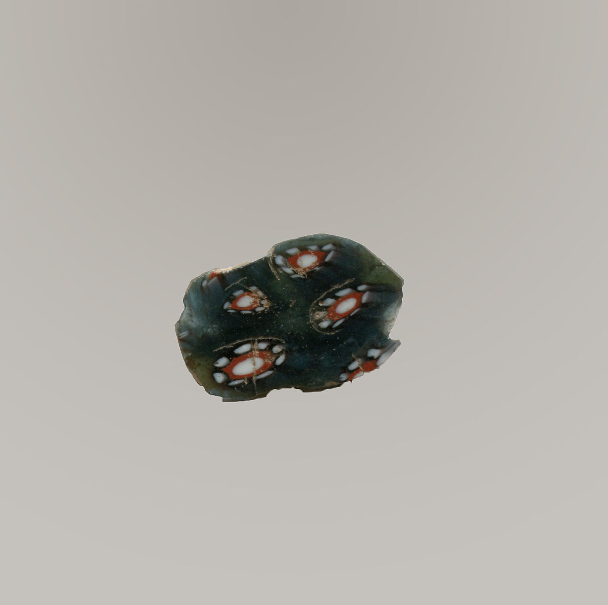 Glass mosaic bowl fragment, Glass, Roman 