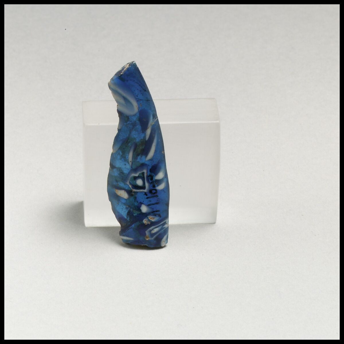 Glass mosaic bowl fragment, Glass, Roman 