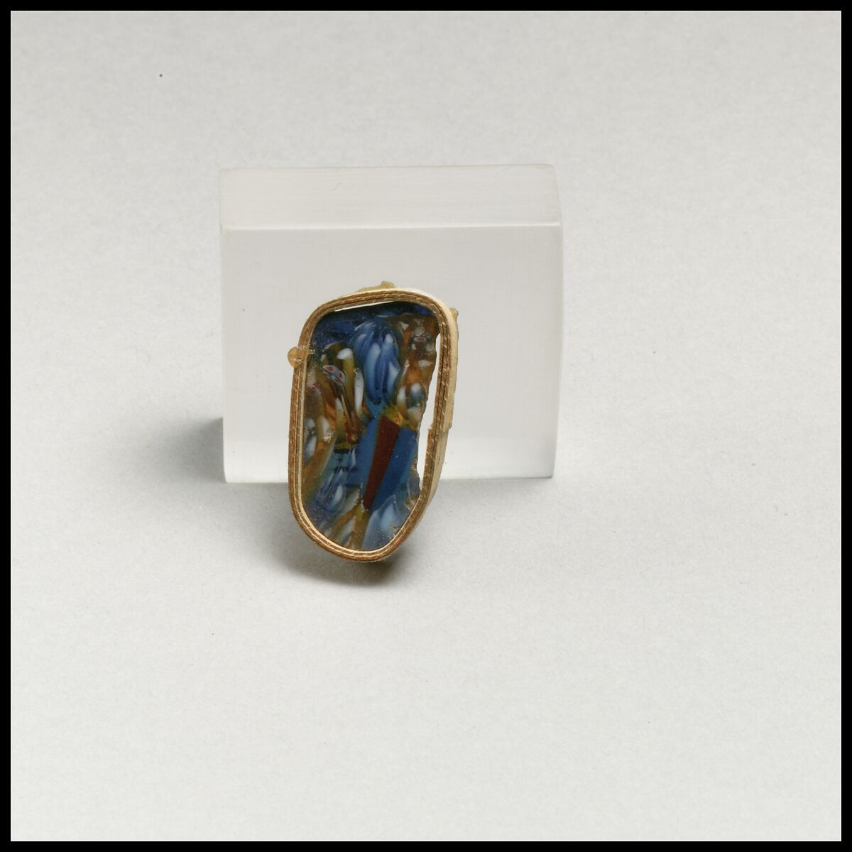 Glass mosaic bowl fragment, Glass, Roman